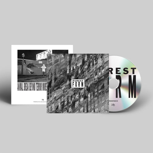 Compact Disc mockup for Purest Form's EP 'RESISTANCE', released September 2026 by Dais Records.